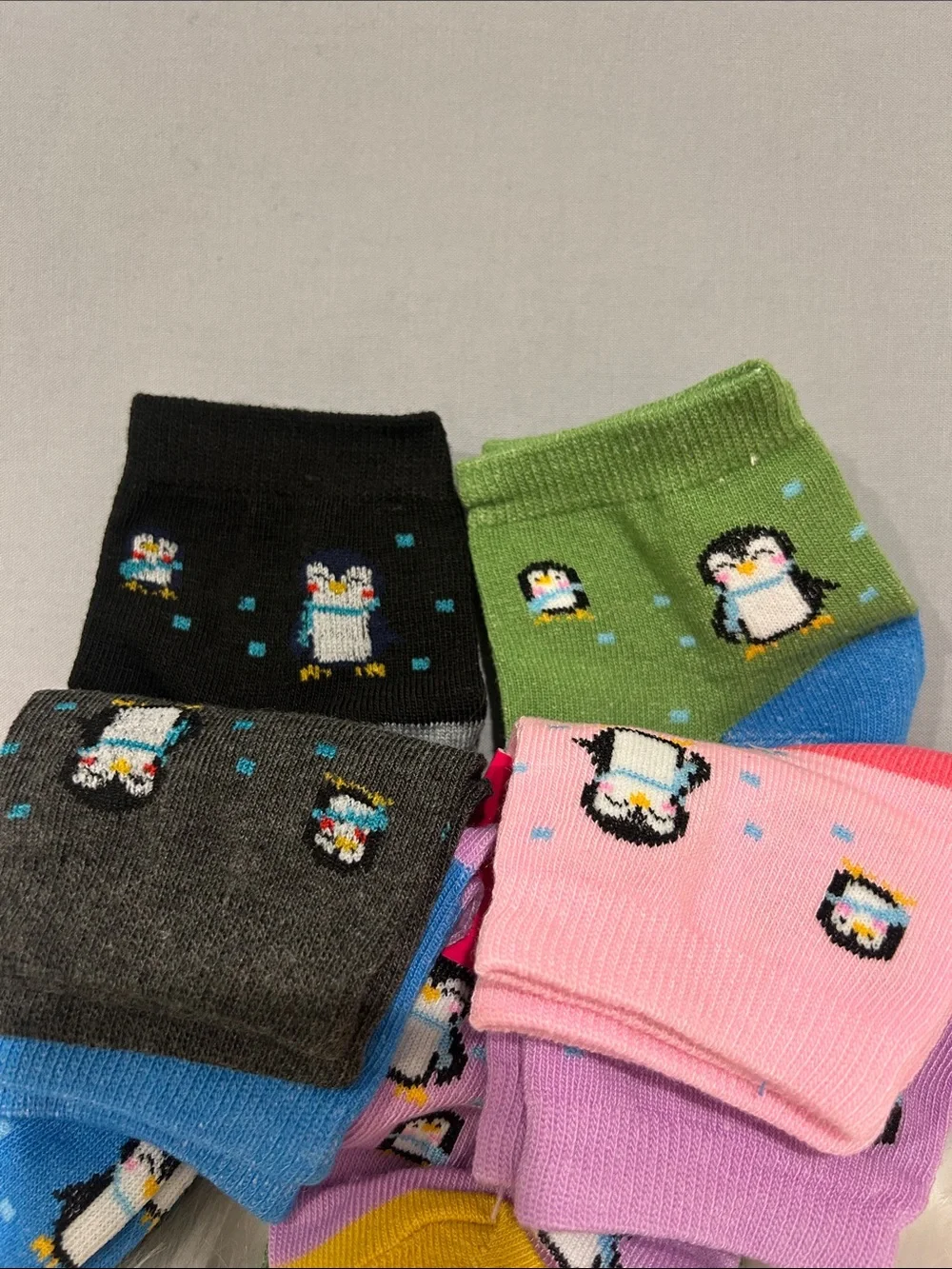 Penguin Ankle Socks — Set of Six (9-11)